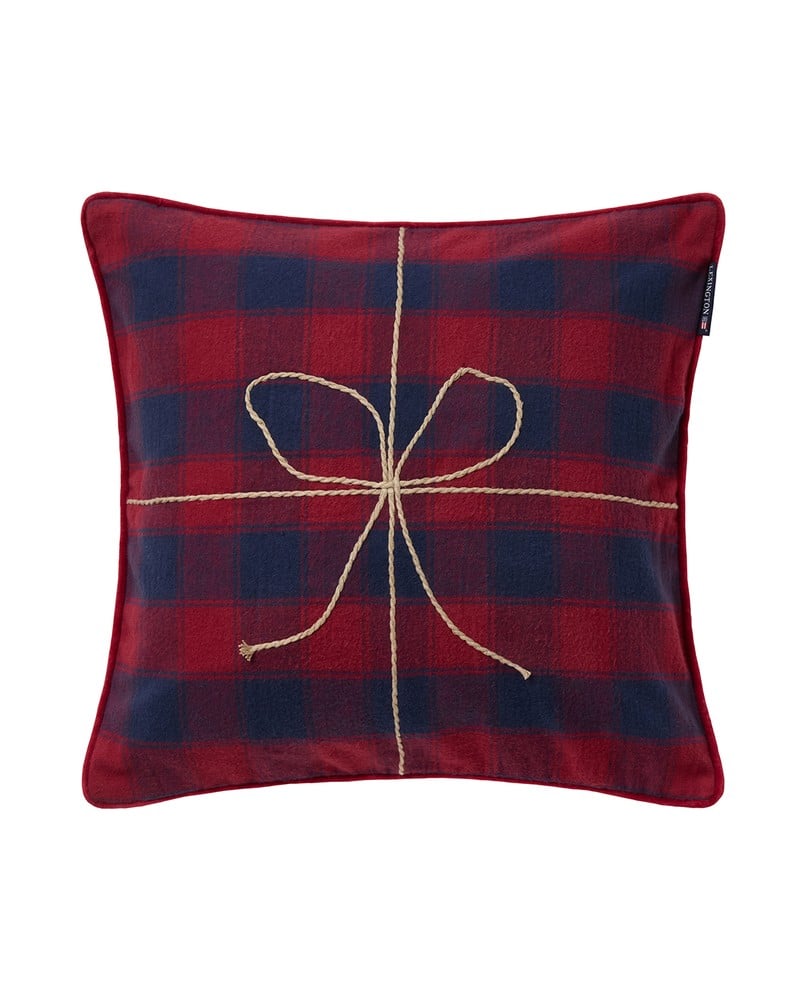 Lexington Wrapped Checked Organic Flannel Kissenhülle