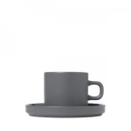 blomus PILAR Kaffeetassen mit Untertasse – Keramik, 2er-Set