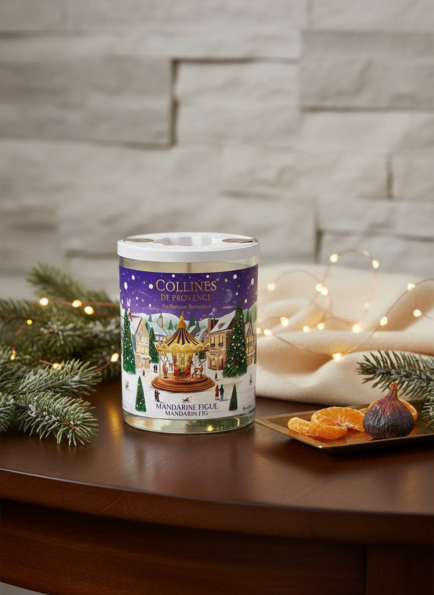 Collines de Provence Noël Mandarine Feige parfümierte Kerze 180g