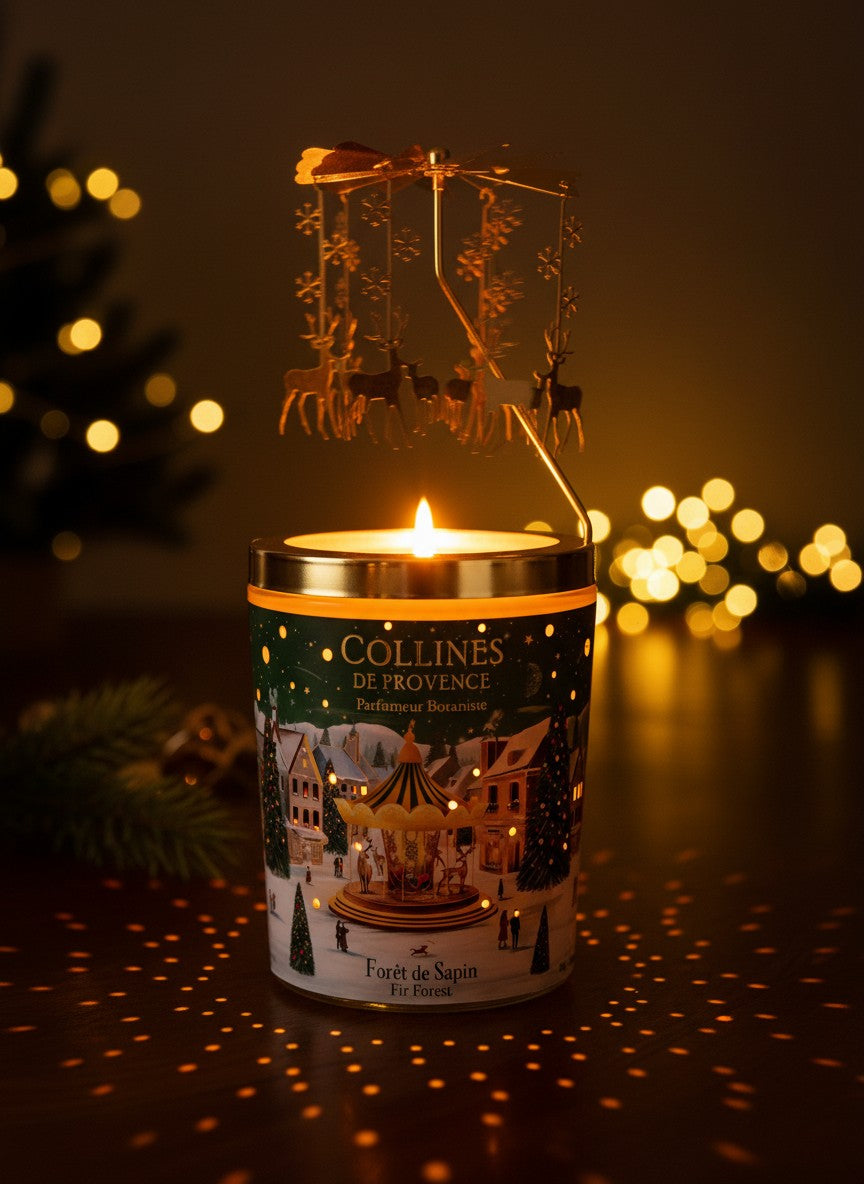Collines de Provence Noël Tannenwald Parfümierte Kerze Karussell 360g