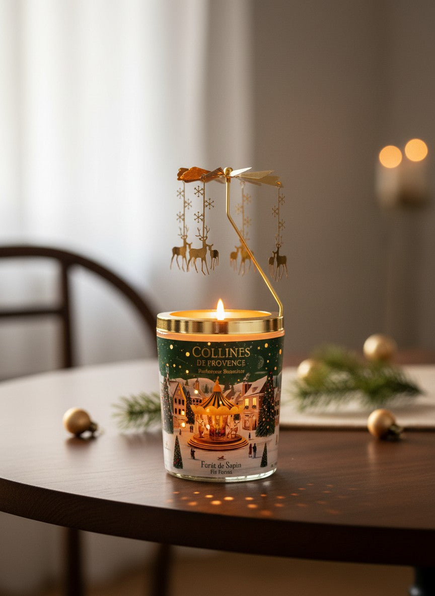 Collines de Provence Noël Tannenwald Parfümierte Kerze Karussell 360g