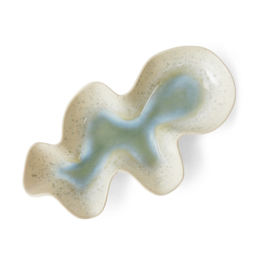 HKliving Shell Ceramics Servierplatte – Steinzeug, organisch
